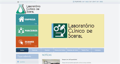 Desktop Screenshot of laboratorioclinicodesobral.com.br