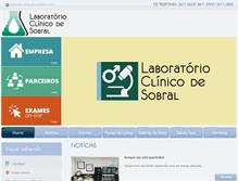 Tablet Screenshot of laboratorioclinicodesobral.com.br